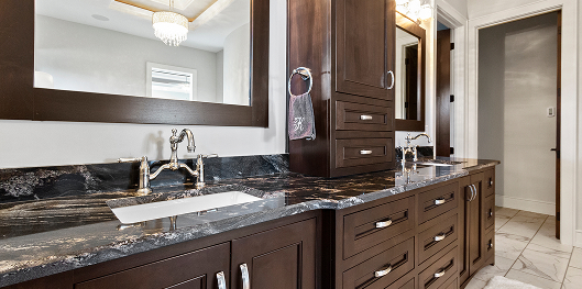 Showroom bathroom vanity